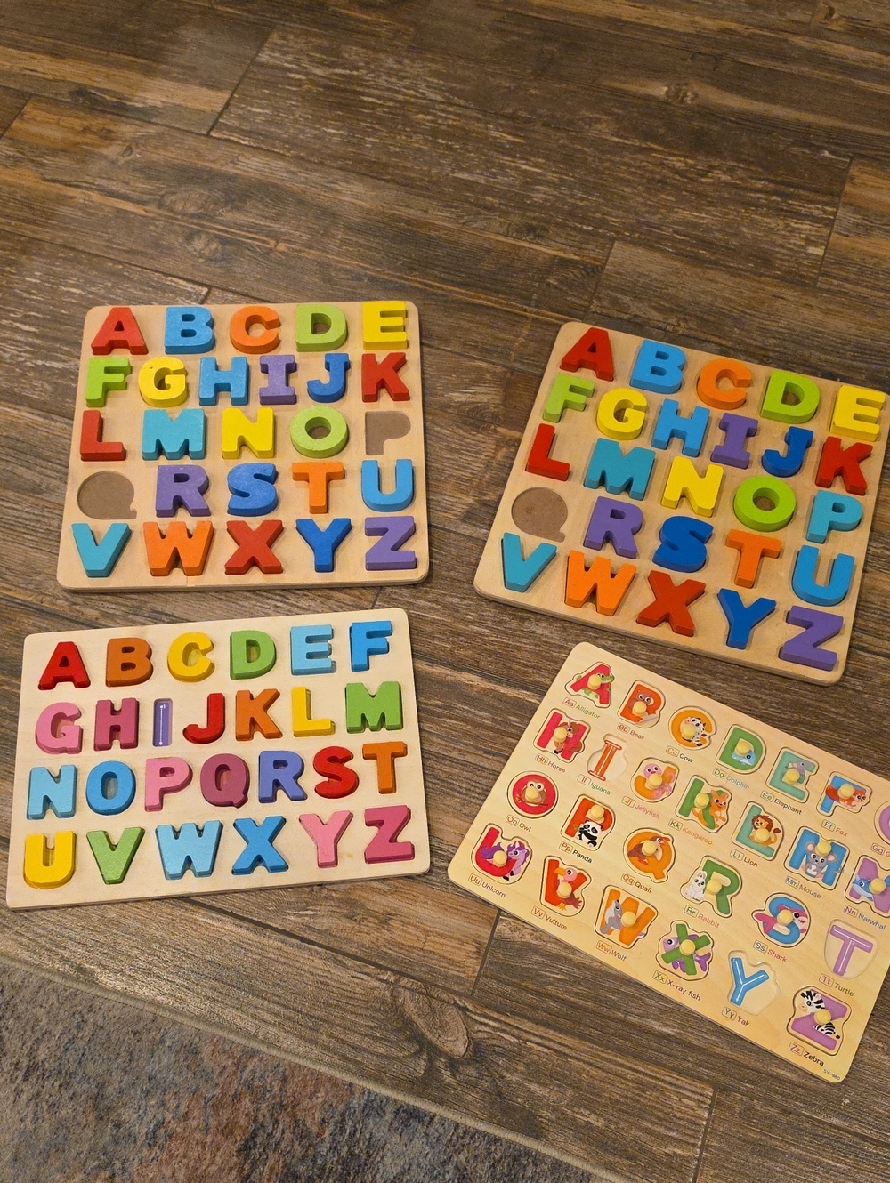 Wooden Alphabet Puzzle Set - Multicolor Kids Toy